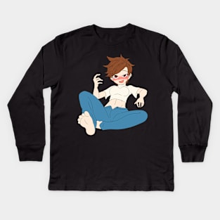 Drunken Tracer Kids Long Sleeve T-Shirt